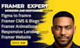 design framer website develop framer website landing page