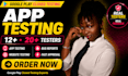 provide 12 testers for google play console closed testing and app testing