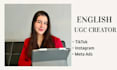 create authentic english ugc videos
