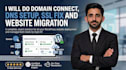 do domain connect, dns setup, SSL fix and website migration