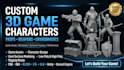 create custom 3d game characters, props, weapons, and game assets