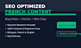 craft SEO optimized articles and blog posts in french