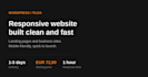 build a responsive wordpress or tilda website