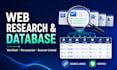 do web research and build a clean structured database