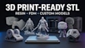 design professional 3d print ready stl files in resin or fdm