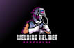 design creative welder mascot logo with unique creativity design