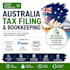 prepare australia bas, tax return and bookkeeping using zoho, wave, quickbooks