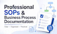 create professional sops and business process documentation