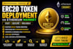 create and deploy a custom erc20 token and smart contract