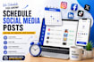 schedule social media post via buffer,hootsuite, metricool and publer