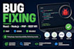 fix bugs in react node js PHP javascript and rest apis