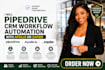 setup pipedrive crm workflow automation with apollo or zapier, pipedrive expert