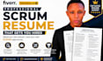 write a scrum master executive resume and CV from scratch