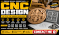 create cnc design, cnc programming, dxf, 3d model, laser cutting, toolpath files