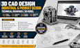 do 3d cad design industrial product design and technical drawings 3d model