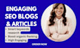 write engaging SEO smart blogs and article writing