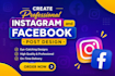 create professional instagram and facebook post designs