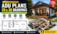 create city permit adu plans 2d 3d drawings house plans