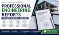 prepare professional engineering reports for permits inspections and compliance