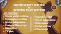 write movie script, screenplay, TV series, scriptwriting screenwriting
