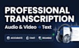 accurately transcribe audio and video to text