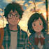 draw anime couple illustration