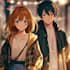 make a anime couple character art anime style