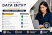 do data entry, data mining, copy paste, web research