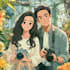 create a anime couple character art anime