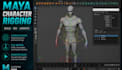 rig autodesk maya character with advanced controllers and weight painting