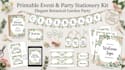 design complete printable event stationery kits