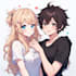 make a anime couple character art anime style