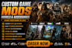 create skyrim mod weapon, starfield, fallout 4, arma 3, vchart mod pack
