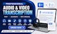 professionally transcribe audio and video