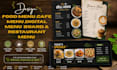 design food menu, cafe menu, digital menu board and restaurant menu design