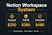 build a complete notion workspace system