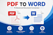 convert PDF to word and retype documents professionally
