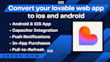 convert base44 replit  bolt lovable supabase  website to ios and android app