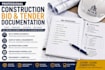 prepare professional construction bid, tender and project documents