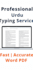 do professional urdu typing and transcription