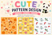 create cute cartoon seamless pattern design for fabric and print