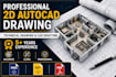 create professional 2d autocad drawings