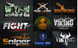 design a powerful and professional machine gun logo