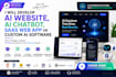 develop an ai website, ai chatbot, saas web app or custom ai website