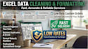 clean your excel data, create pivot tables and dashboards