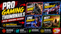 design professional gaming youtube thumbnails