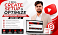 create, setup and optimize your youtube channel with SEO