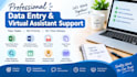do accurate data entry , copy paste and virtual assistant tasks