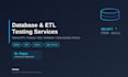 do database testing, etl testing, data entry, and sql data validation