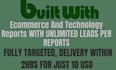 provide shopify or any tech stack reports using builtwith pro